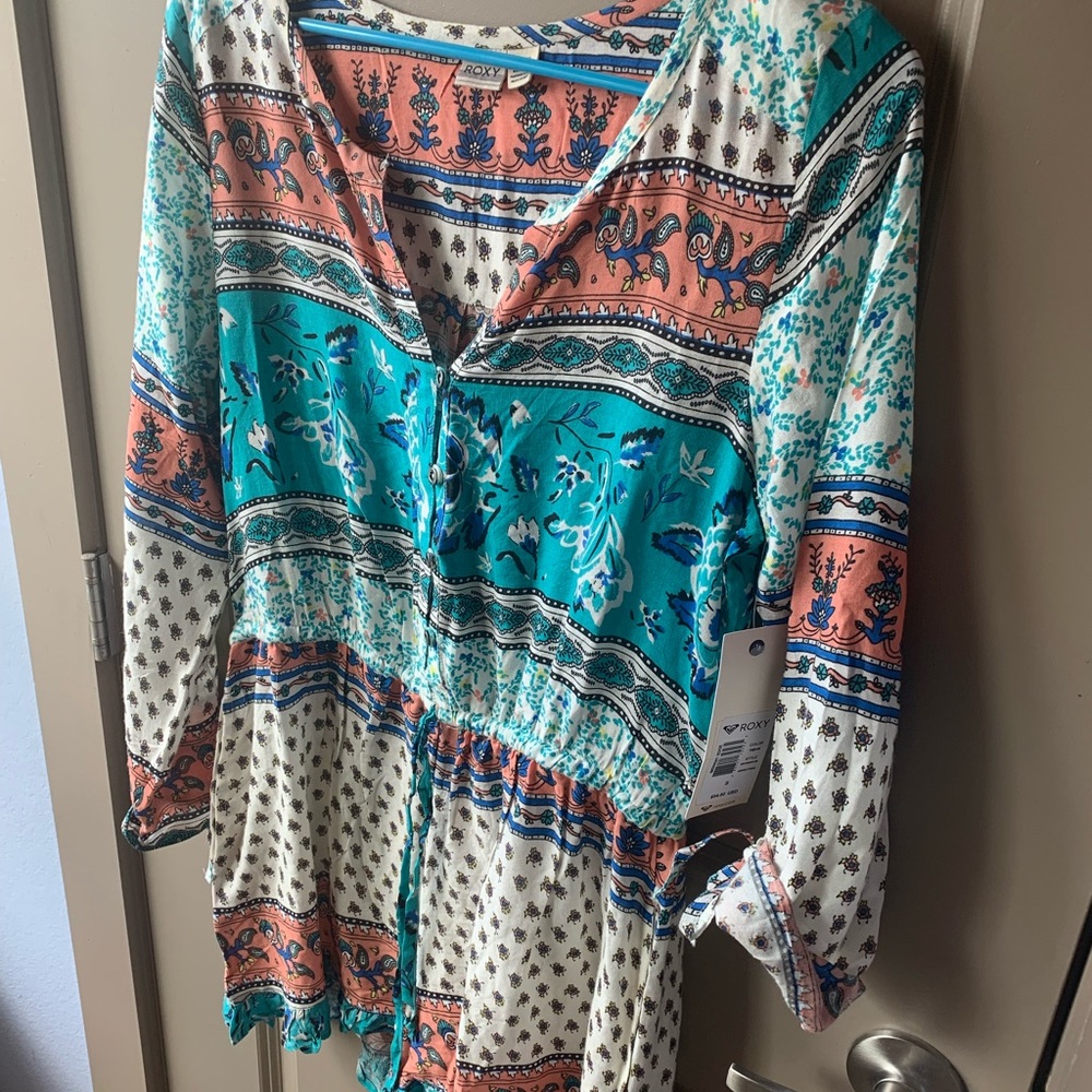 NWT Roxy Long-sleeved Tribal Romper